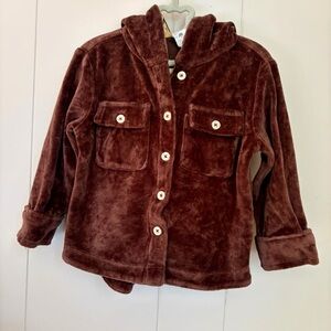 Kate Quinn velours jacket with owl hood